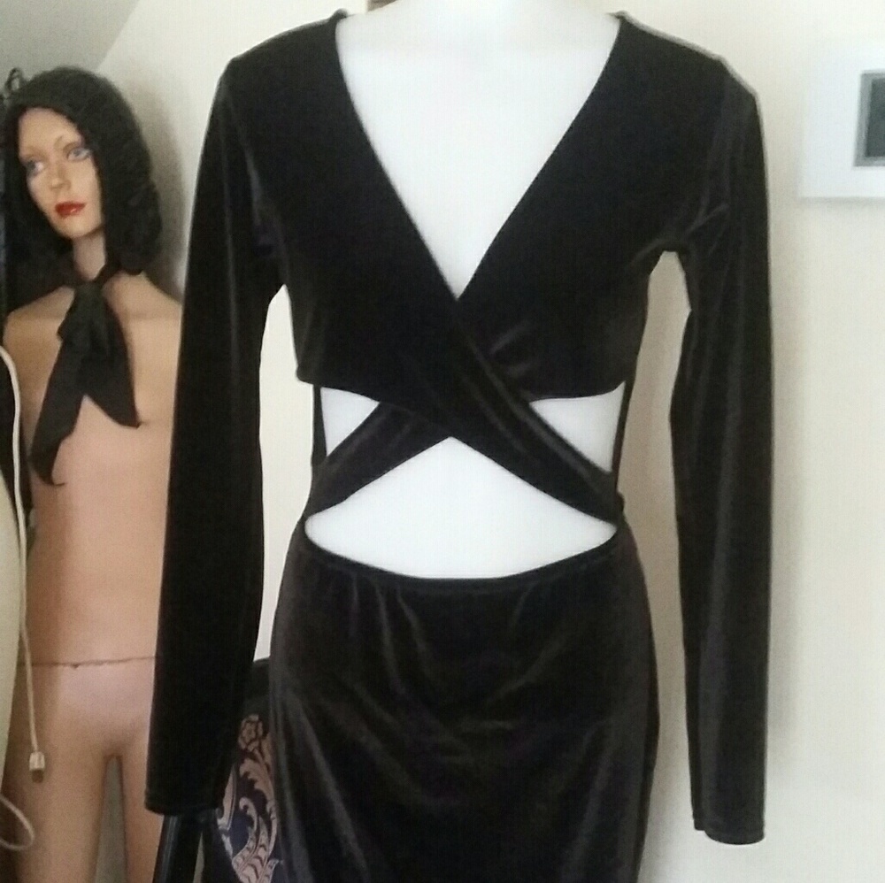 Statement Sexy Gothic Slashed Dress NWT